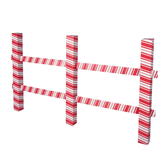 Beistle 3-D Candy Cane Fence Prop - Party Supply Decoration for Christmas / Winter