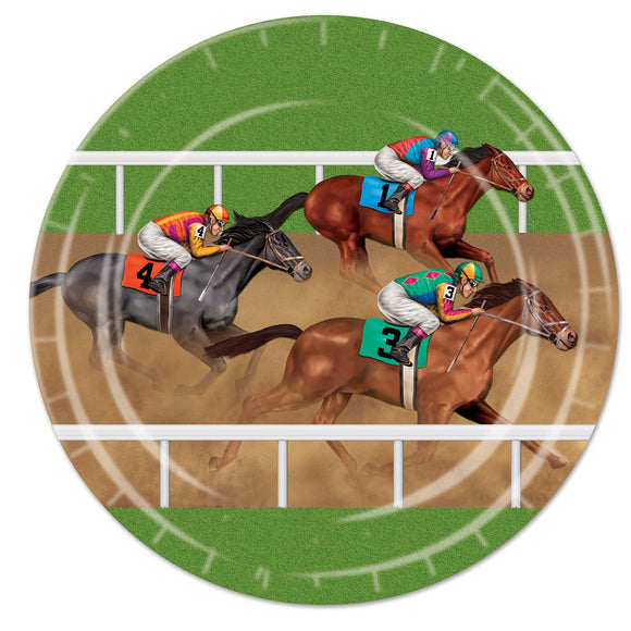 Beistle Horse Racing Lunch Plates - Party Supply Decoration for Derby Day