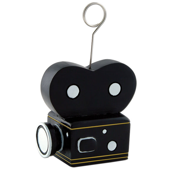 Beistle Movie Camera Photo/Balloon Holder - Party Supply Decoration for Awards Night