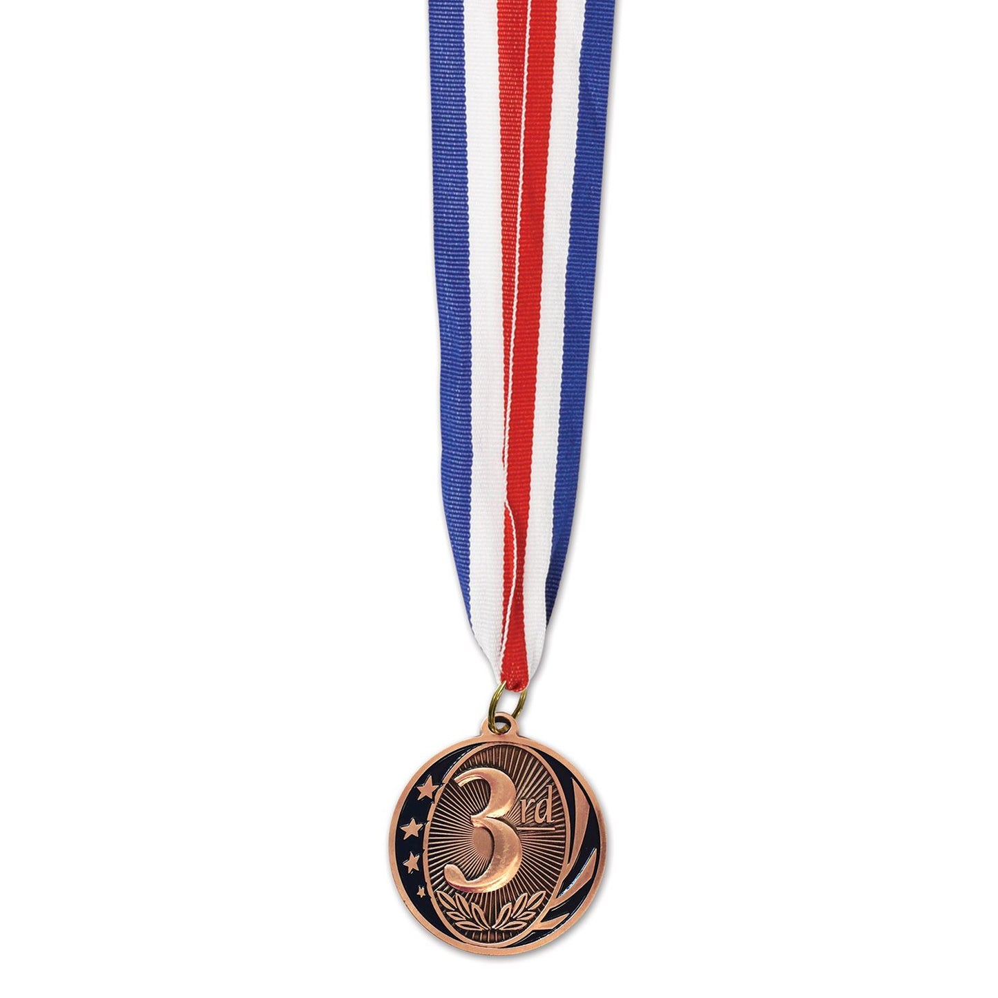 Beistle 3rd Place Medal w/Ribbon - Party Supply Decoration for Sports