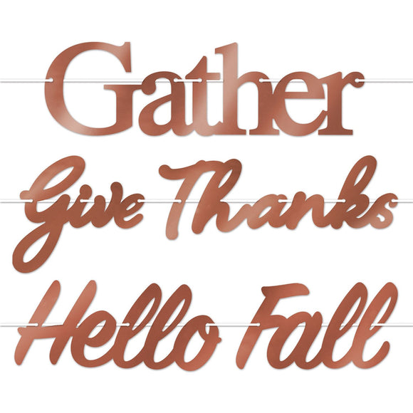 Beistle Foil Fall Thanksgiving Streamer Set 8 in  x 2' (1/Pkg) Party Supply Decoration : Thanksgiving/Fall