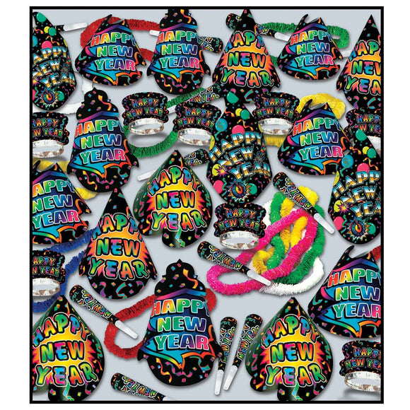 Beistle The Grand New Year Assortment (for 100 people) - Party Supply Decoration for New Years