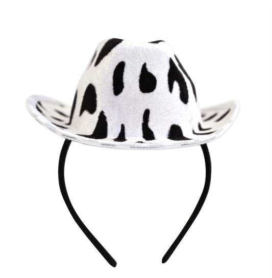 Beistle Cow Print Cowboy Hat Headband  (1/Tag) Party Supply Decoration : Western