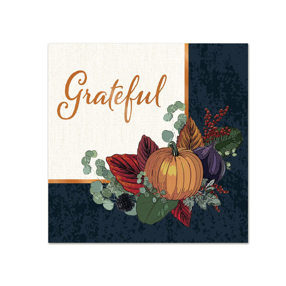 Beistle Fall Thanksgiving Beverage Napkins - Party Supply Decoration for Thanksgiving / Fall