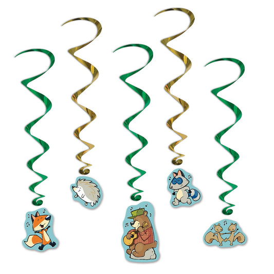 Beistle Woodland Friends Whirls - Party Supply Decoration for Woodland Friends