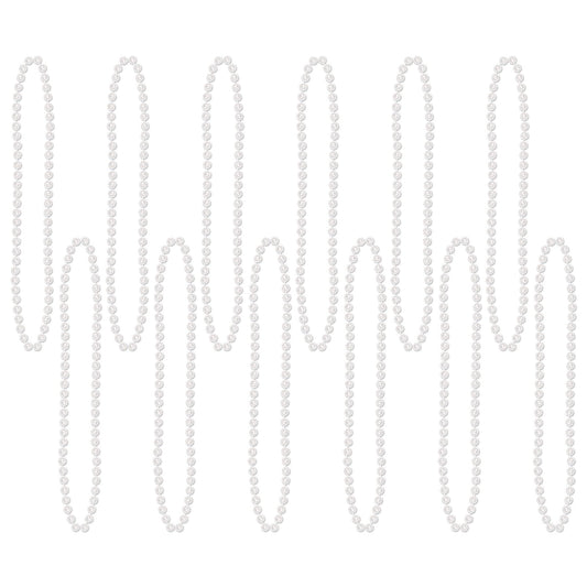 Beistle White Party Beads (12/pkg) - Party Supply Decoration for General Occasion