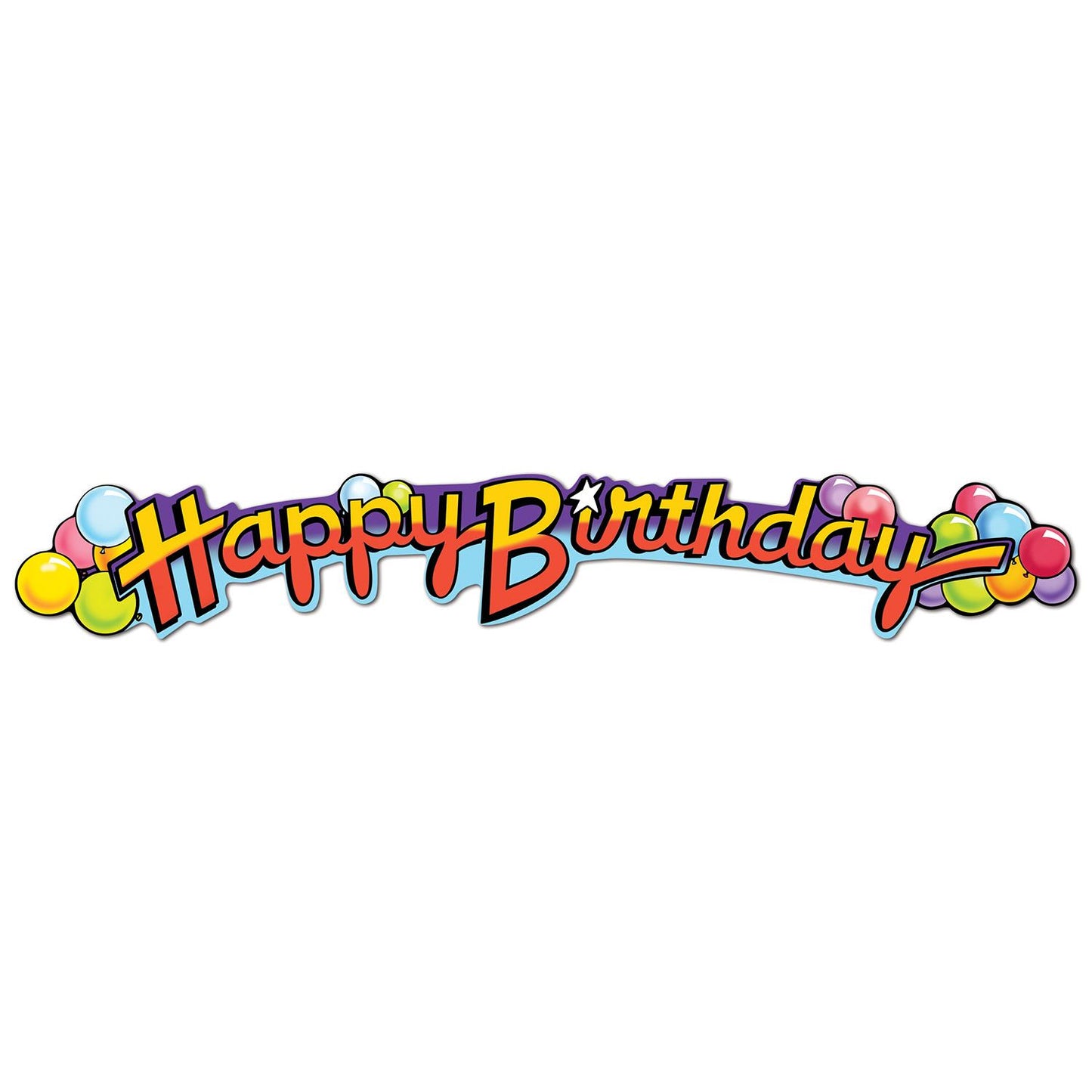 Beistle Birthday Expandable Banner 35 in  (1/Pkg) Party Supply Decoration : Birthday