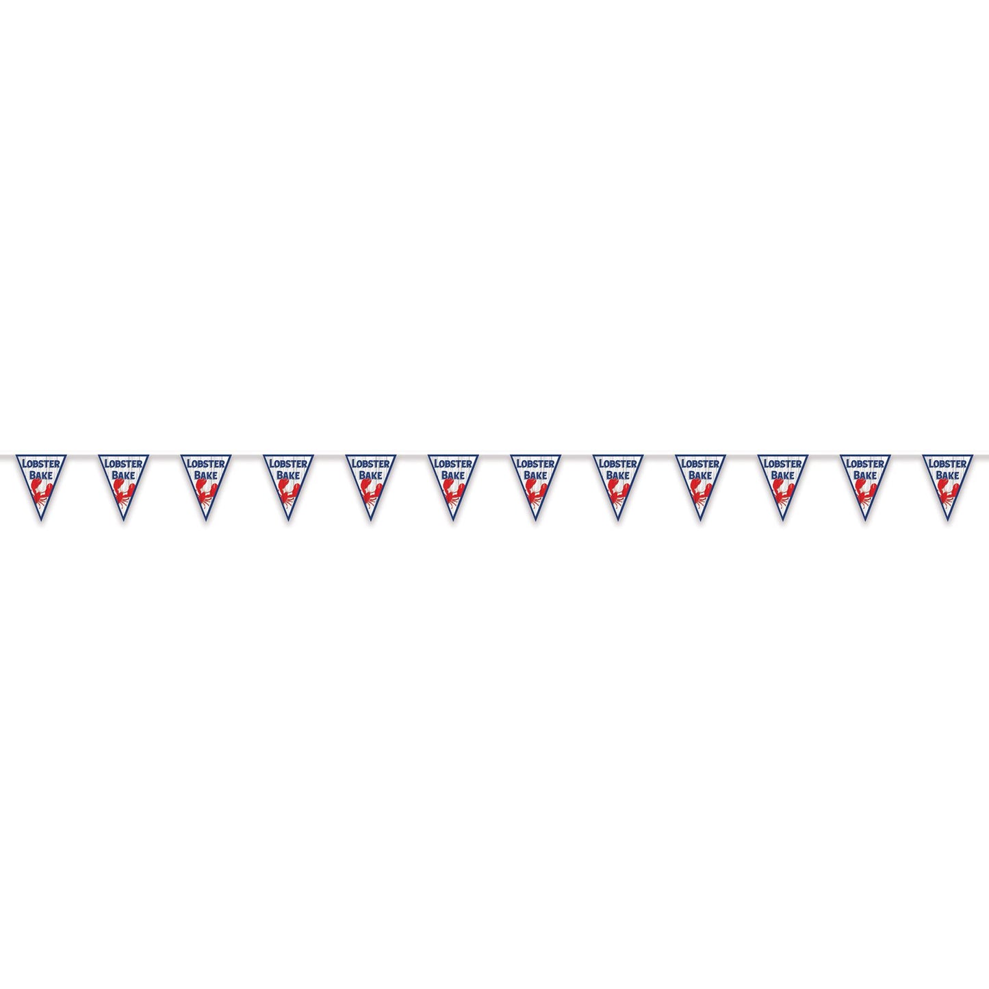 Beistle All Weather Lobster Bake Pennant Banner 9 in  x 10' 9 in  (1/Pkg) Party Supply Decoration : Luau