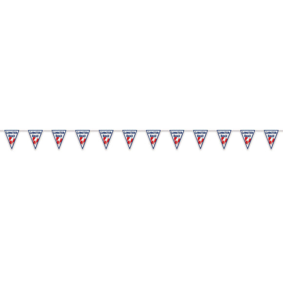 Beistle All Weather Lobster Bake Pennant Banner 9 in  x 10' 9 in  (1/Pkg) Party Supply Decoration : Luau