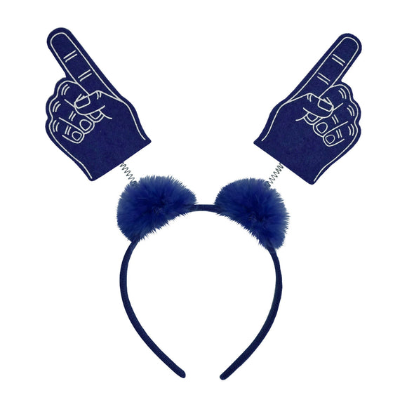 Beistle #1 Hand Boppers w/Marabou - Blue  (1/Card) Party Supply Decoration : School Spirit