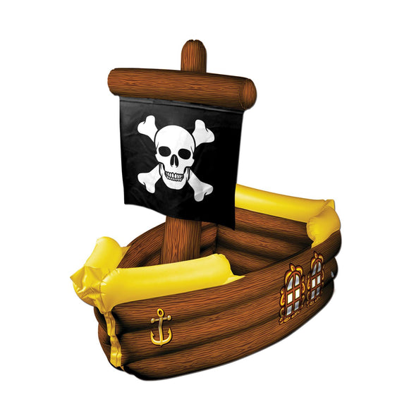 Beistle Inflatable Pirate Ship Cooler - Party Supply Decoration for Pirate