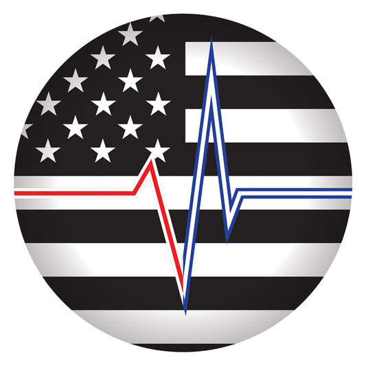 Beistle Heartbeat with Flag Button - Party Supply Decoration for Patriotic