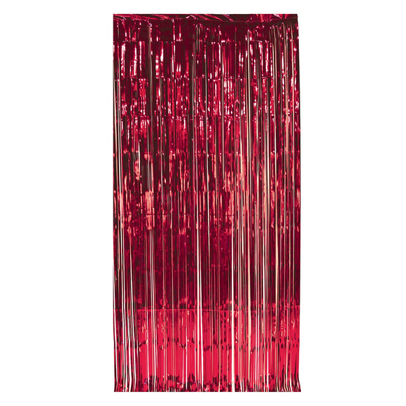 Beistle Red 1-Ply Gleam N Curtain - Party Supply Decoration for General Occasion