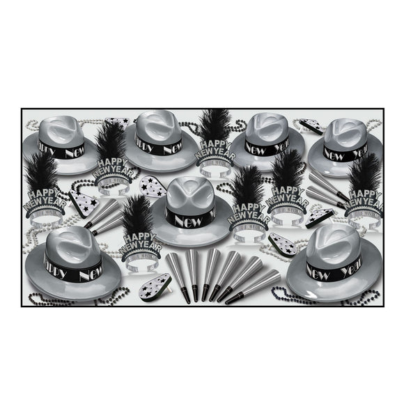 Beistle Silver Swing Assortment (for 50 people) - Party Supply Decoration for New Years