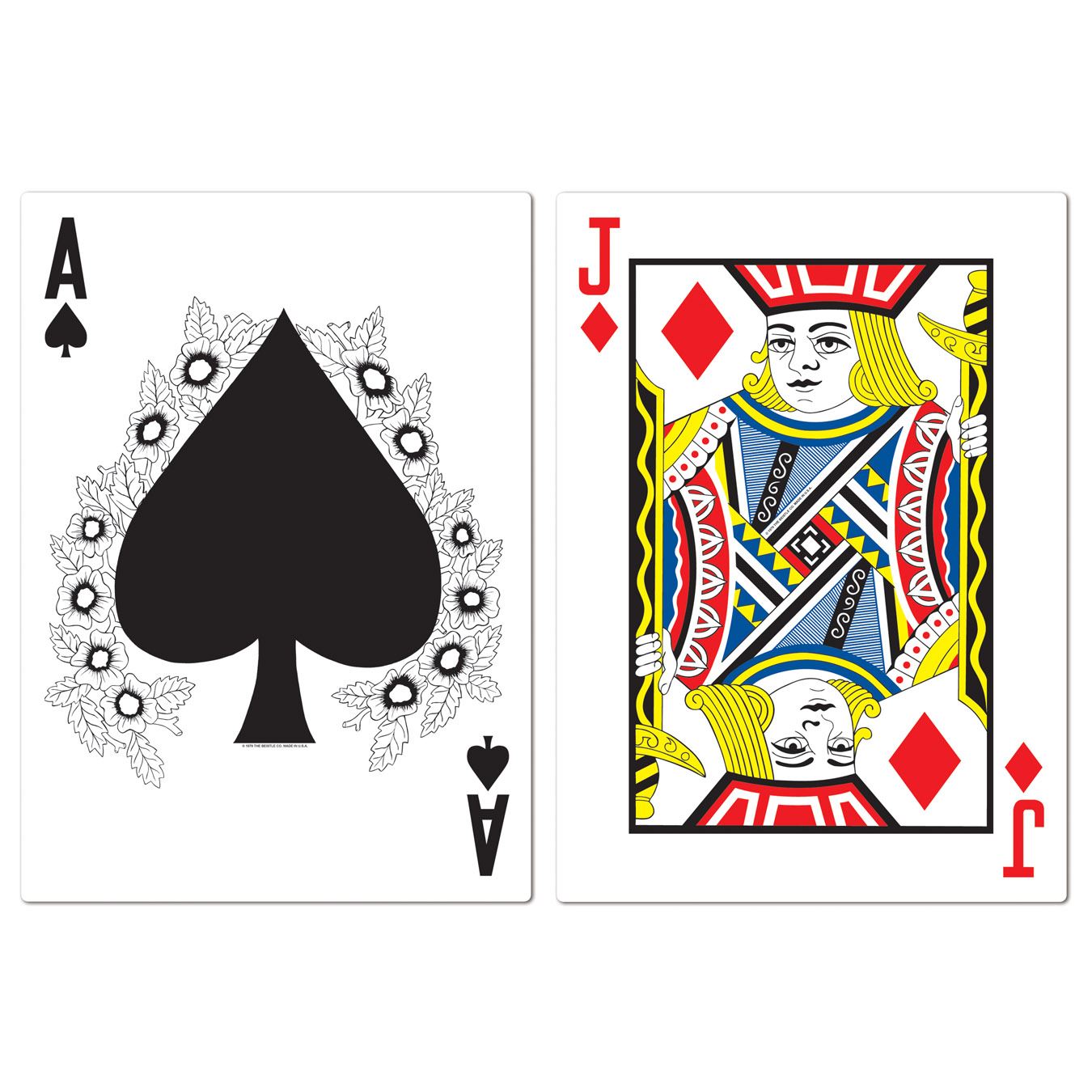 Beistle Jumbo Blackjack Cutouts (2/Pkg)   (2/Pkg) Party Supply Decoration : Casino