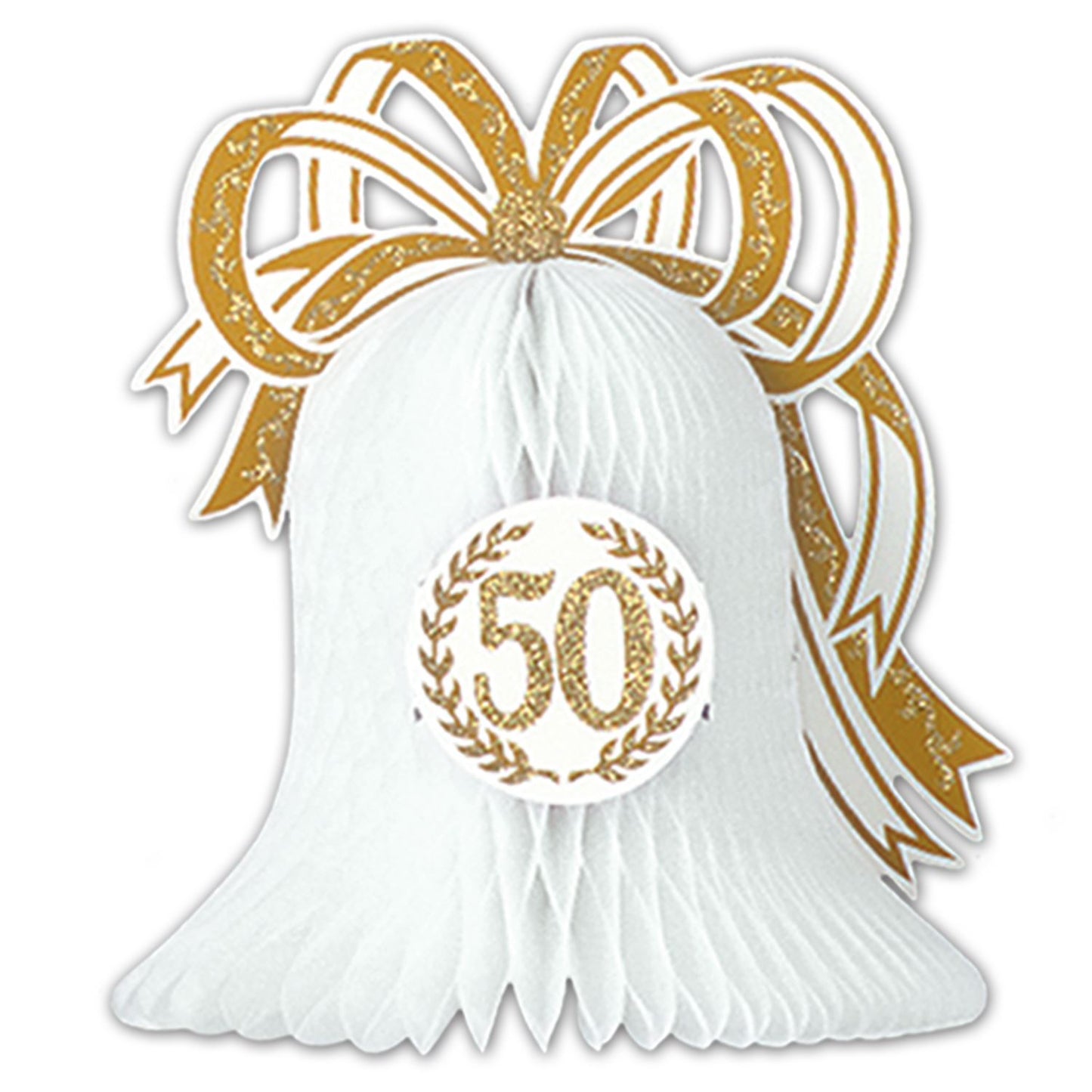 Beistle 50th Anniversary Tissue Bell Centerpiece (1/Pkg) Party Supply Decoration : Anniversary