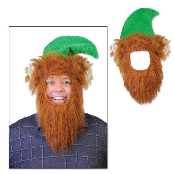 Beistle Green Hat w/Beard  (1/Card) Party Supply Decoration : Christmas/Winter
