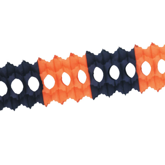 Beistle Orange and Black Arcade Garland - Party Supply Decoration for Halloween