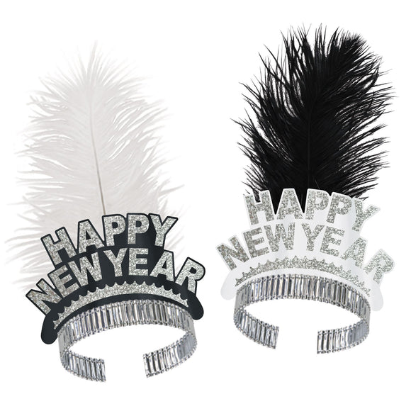 Beistle Chicago Swing New Year Tiaras (sold 50 per box) - Party Supply Decoration for New Years