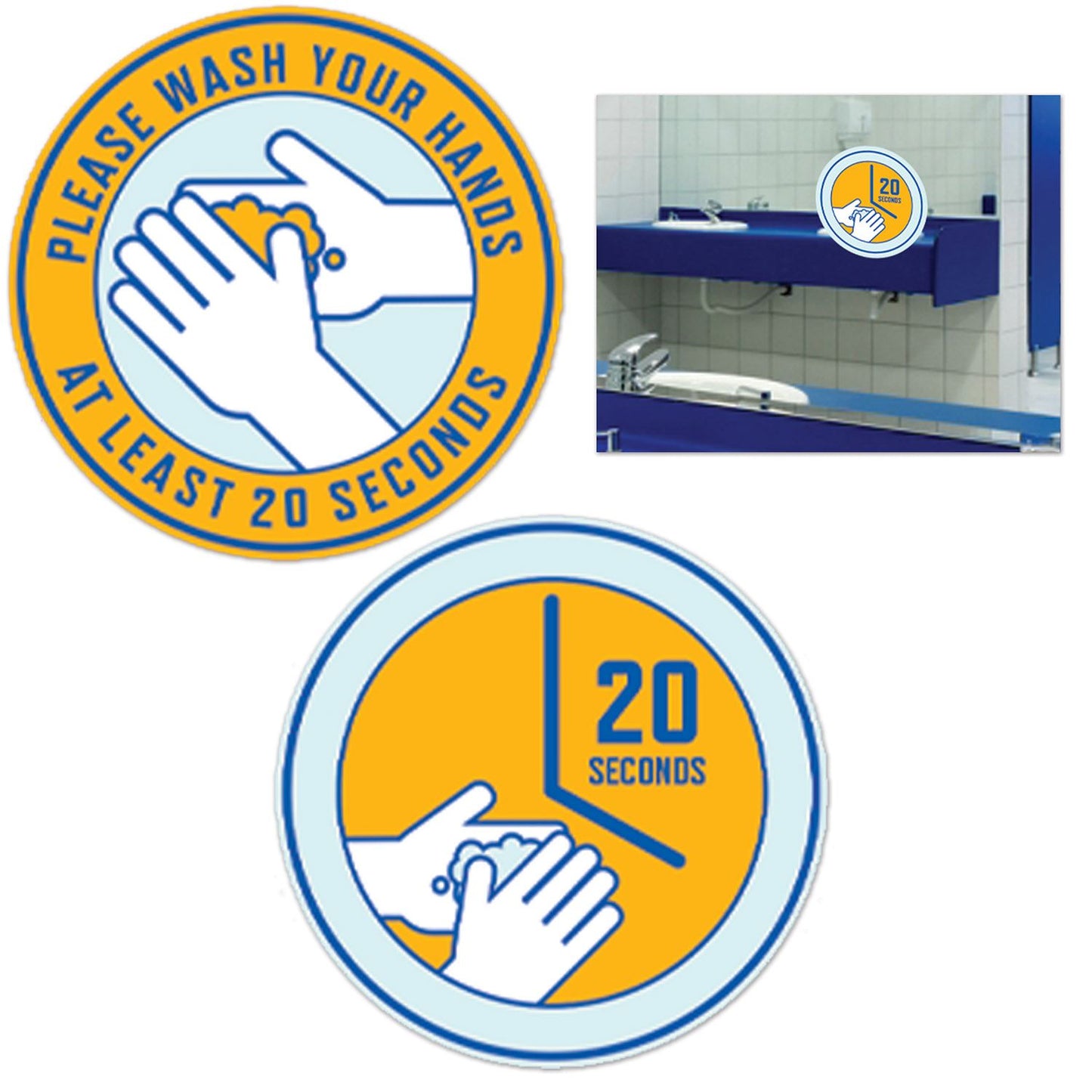 Wash Your Hands Removable Clings