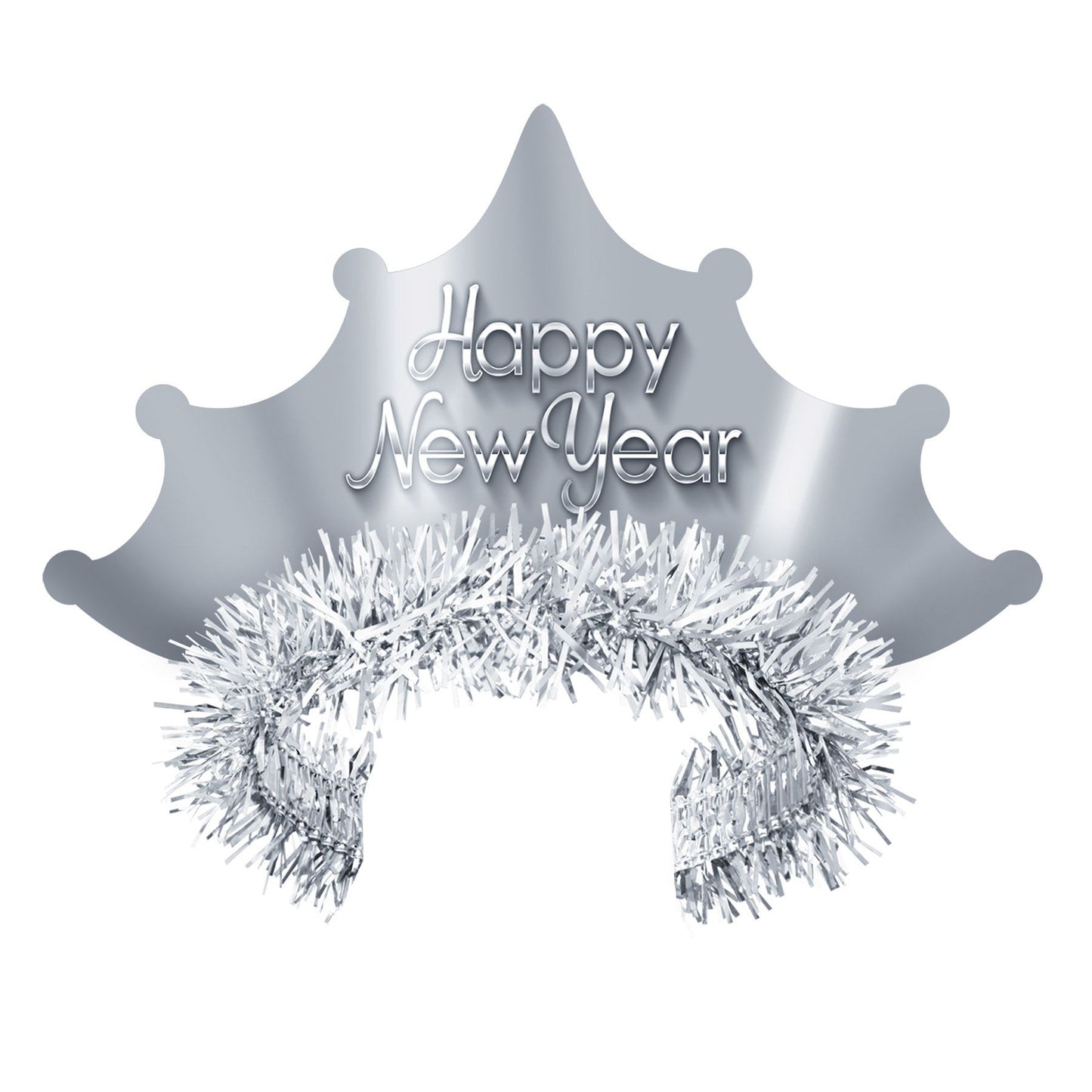 Beistle Silver New Year Tiara - Party Supply Decoration for New Years