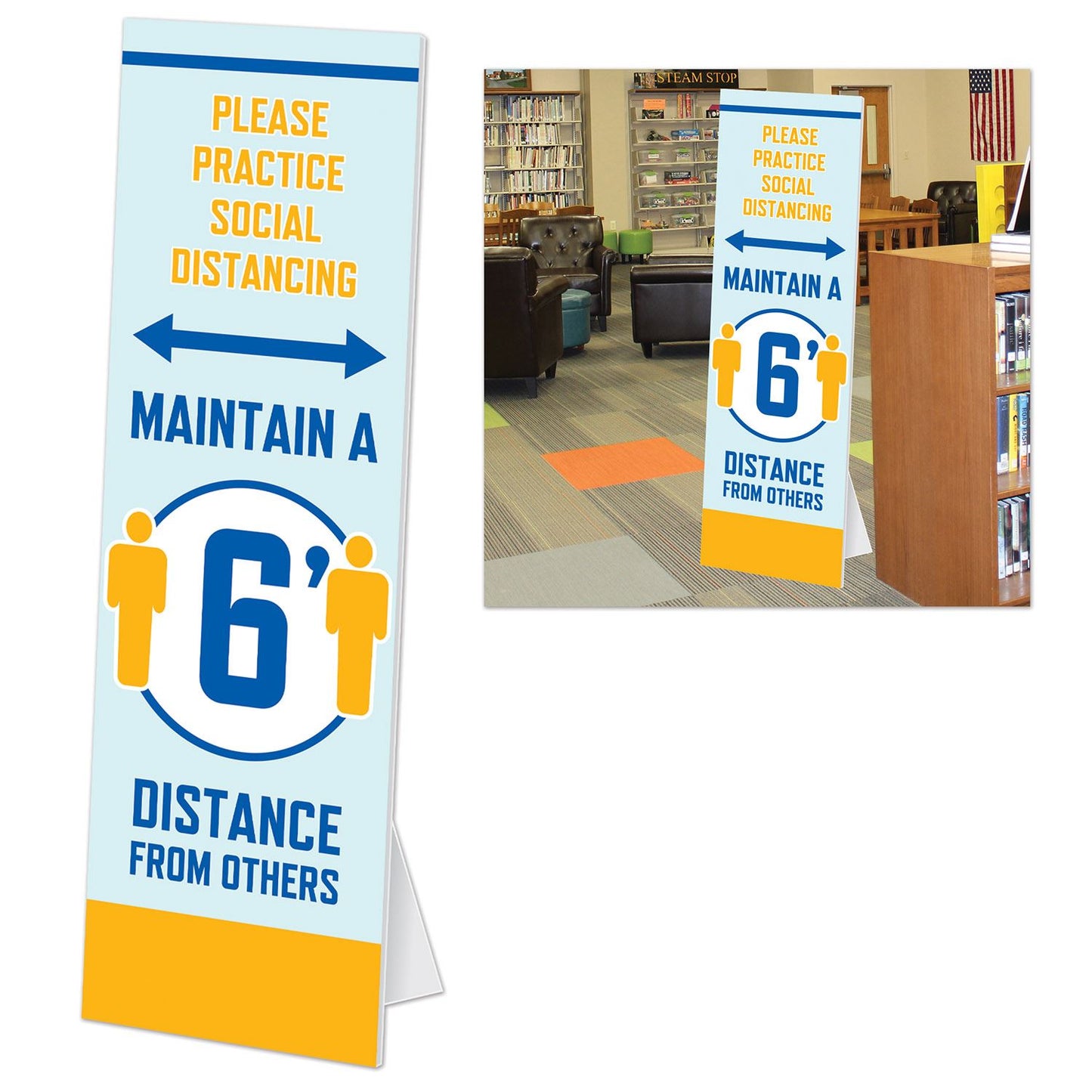 Social Distancing Floor Display Prop