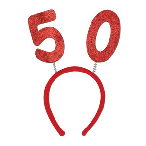 Beistle 50th Glittered Boppers  (1/Card) Party Supply Decoration : Birthday-Age Specific