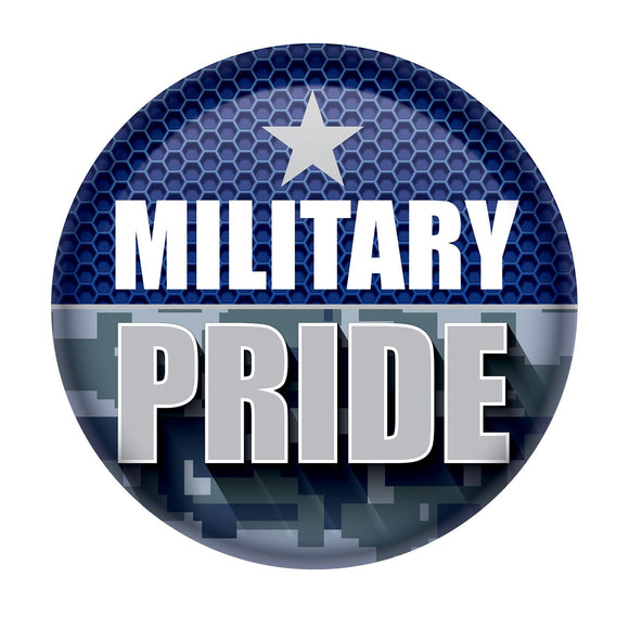 Beistle Military Pride Button - Party Supply Decoration for Patriotic