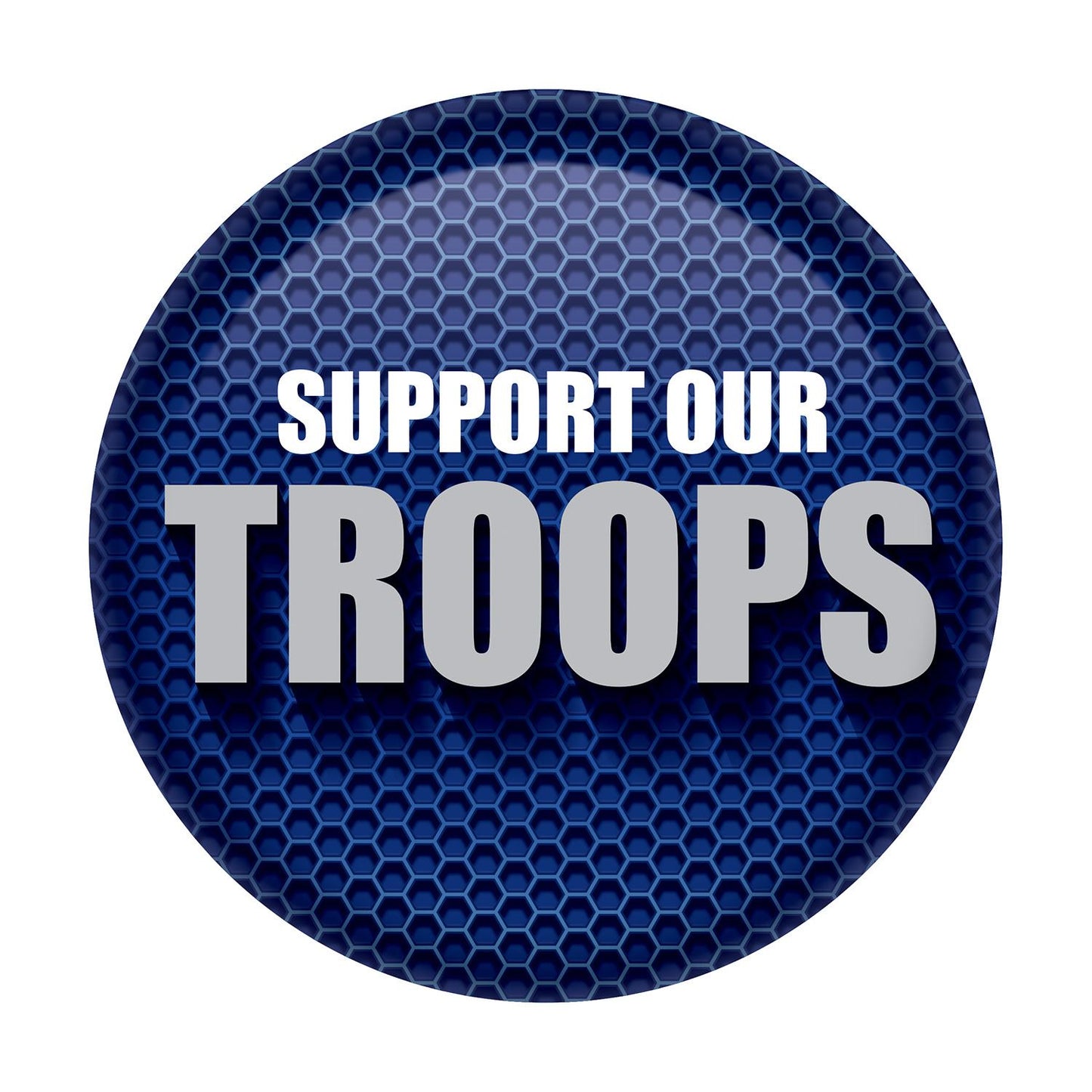 Beistle Support Our Troops Button - Party Supply Decoration for Patriotic