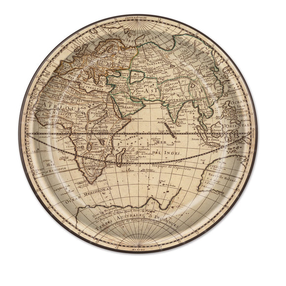 Beistle Around The World Plates - Party Supply Decoration for Around The World