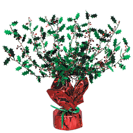 Beistle Holly Berry Gleam N Burst Centerpiece 15 in  (1/Pkg) Party Supply Decoration : Christmas/Winter