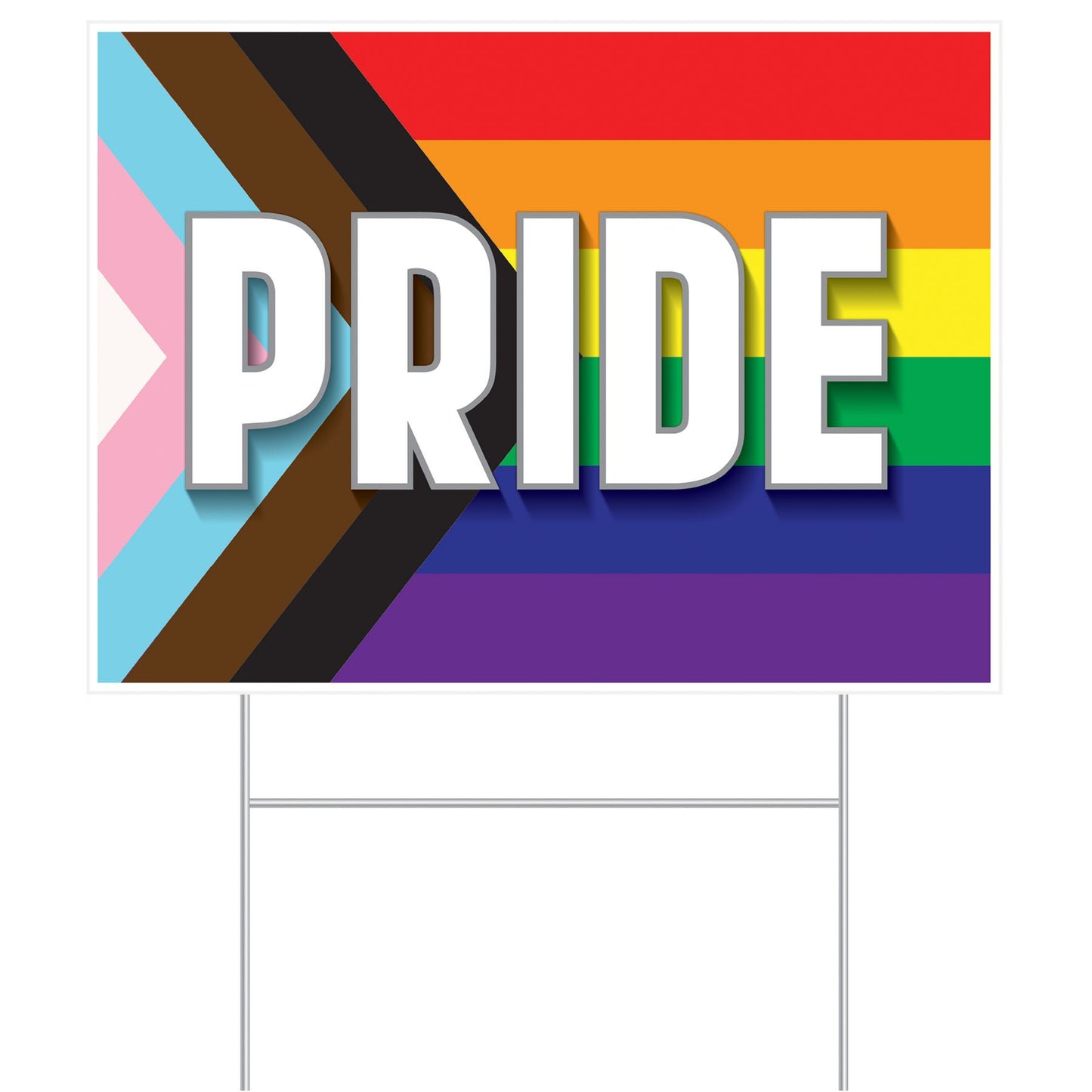 Plastic Pride Flag Yard Sign