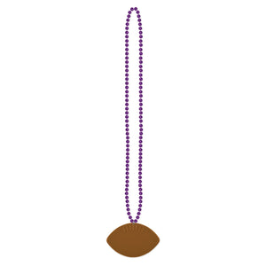 Beistle Beads with Football Medallion - Party Supply Decoration for Football