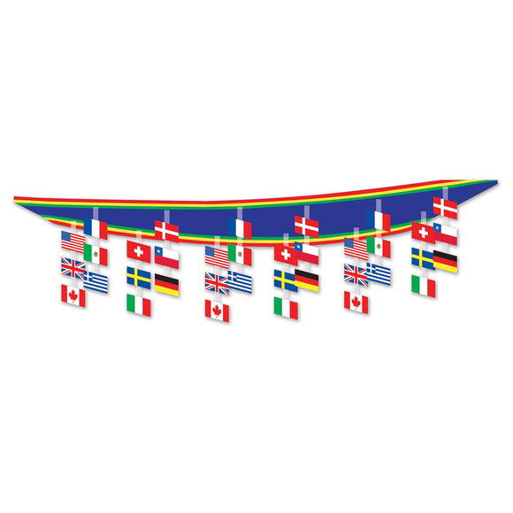 Beistle International Flag Ceiling Decoration - Party Supply Decoration for International