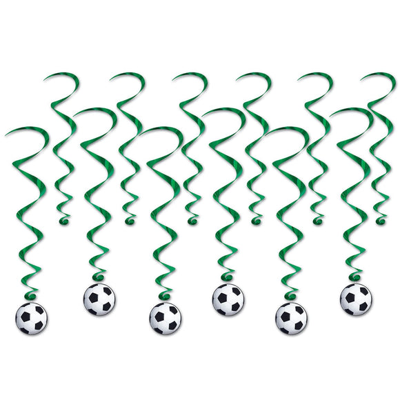 Beistle Soccer Ball Whirls - Party Supply Decoration for Soccer