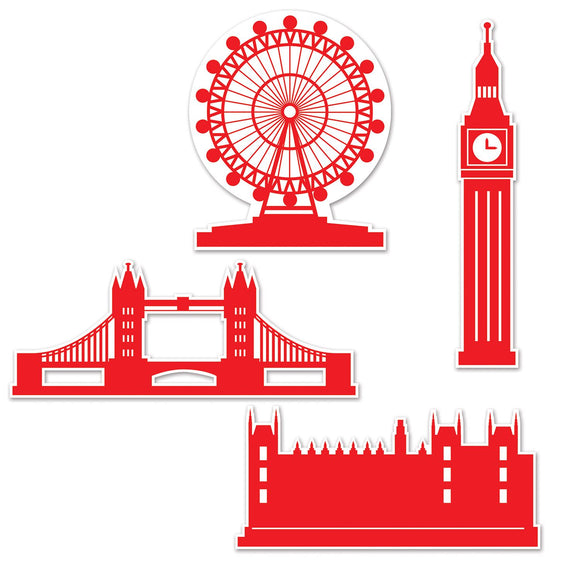 Beistle London Silhouettes - Party Supply Decoration for British