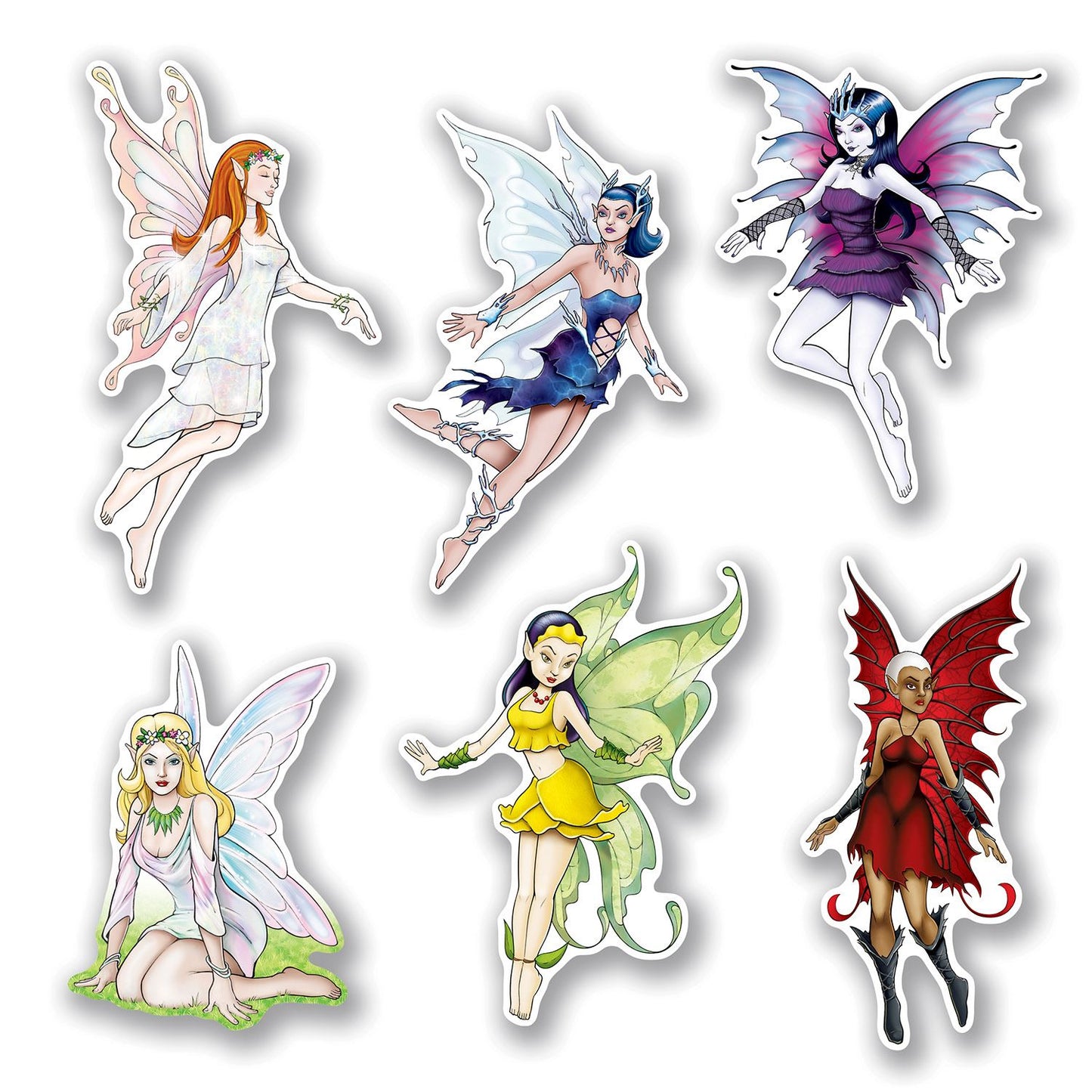 Beistle Fairy Cutouts   (6/Pkg) Party Supply Decoration : Fantasy