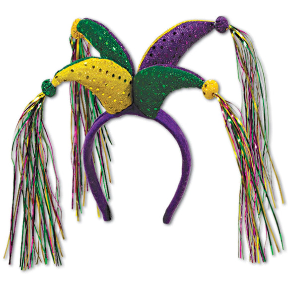 Beistle Mardi Gras Jester Headband  (1/Card) Party Supply Decoration : Mardi Gras