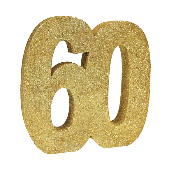 Beistle 3-D Glittered   60   Centerpiece 8 in  x 8 in  x 1 in  (1/Pkg) Party Supply Decoration : Birthday-Age Specific