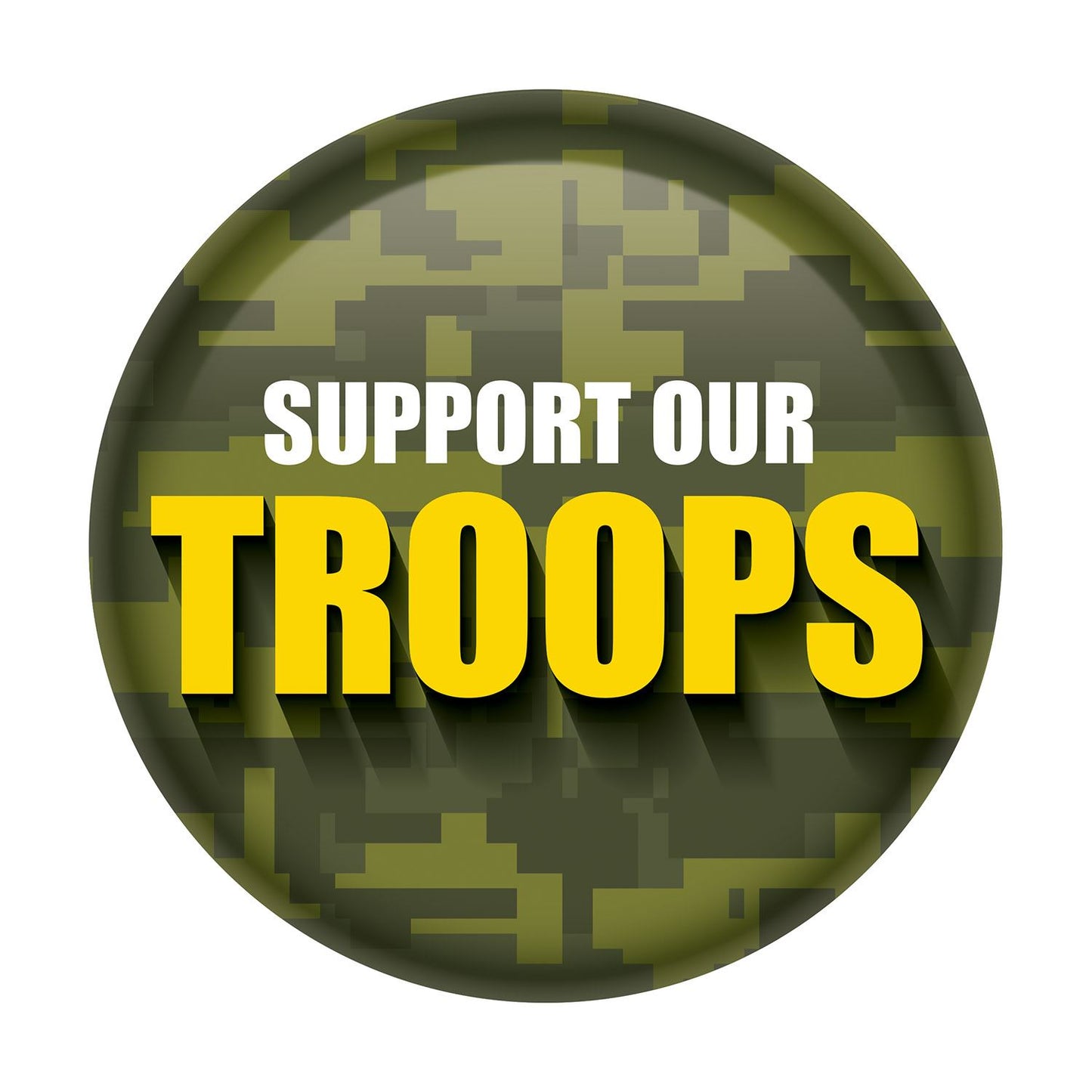 Beistle Support Our Troops Button - Party Supply Decoration for Patriotic