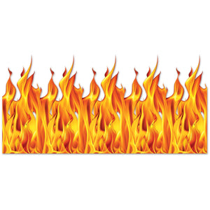 Beistle Flame Backdrop 4' x 30' (1/Pkg) Party Supply Decoration : Halloween