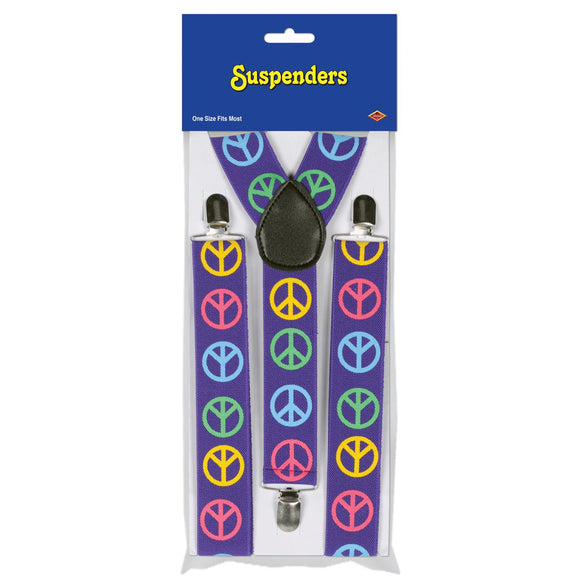 Beistle Peace Sign Suspenders  (1/Pkg) Party Supply Decoration : 60's