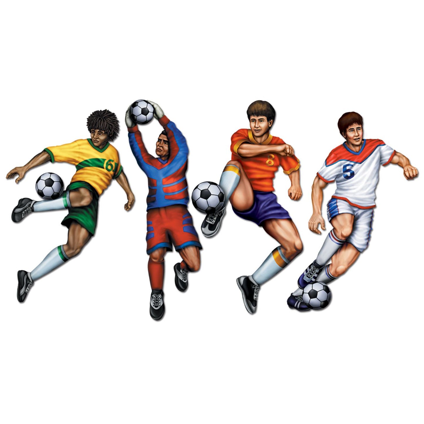 Beistle Soccer Cutouts (4/pkg)  (4/Pkg) Party Supply Decoration : Soccer