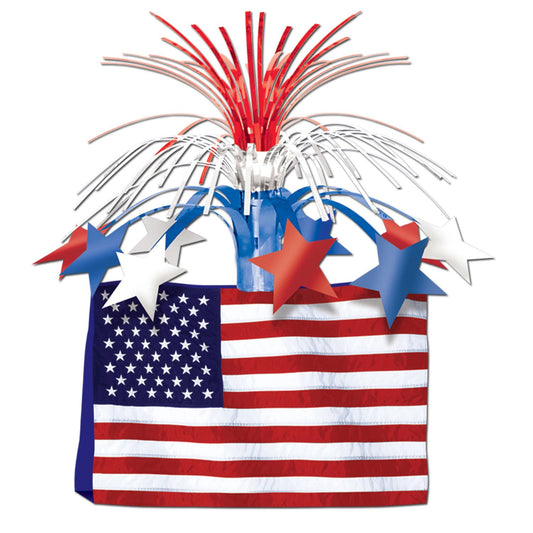 Beistle American Flag Centerpiece 13 in  (1/Pkg) Party Supply Decoration : Patriotic