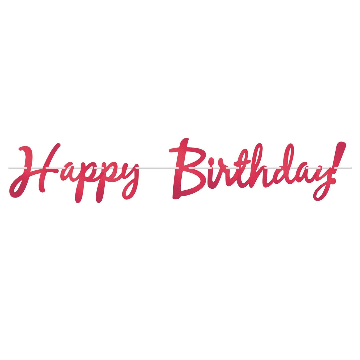 Beistle Foil Happy Birthday Streamer - Red 9 in  x 5' (1/Pkg) Party Supply Decoration : Birthday