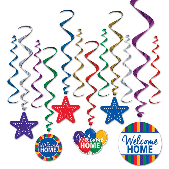 Beistle Welcome Home Whirls - Party Supply Decoration for General Occasion