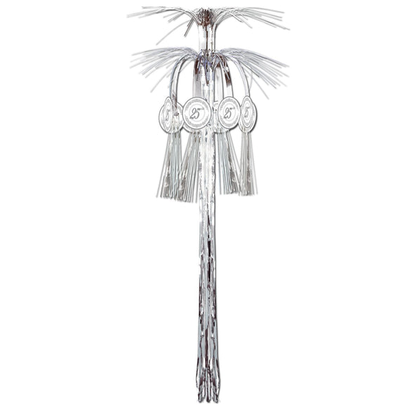 Beistle 25th Anniversary Cascade Hanging Column - Party Supply Decoration for Anniversary