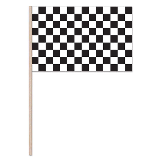 Beistle Plastic Racing Flag (11 in x 17 in) - Party Supply Decoration for Racing