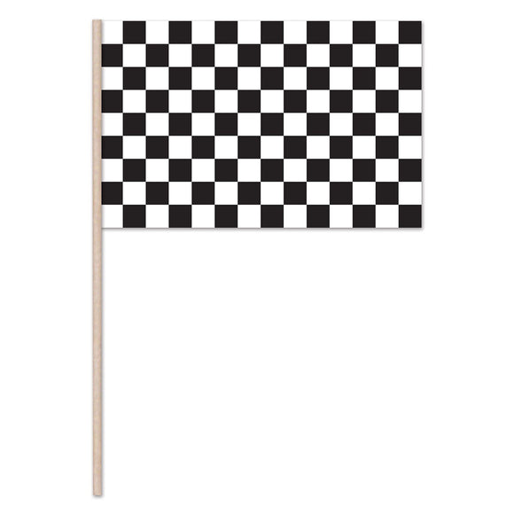 Beistle Plastic Racing Flag (11 in x 17 in) - Party Supply Decoration for Racing