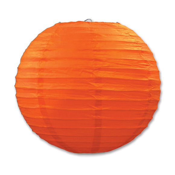 Beistle Orange Paper Lanterns (3 Paper Lanterns Per Package) - Party Supply Decoration for General Occasion